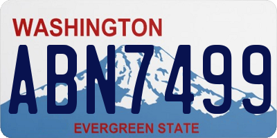 WA license plate ABN7499