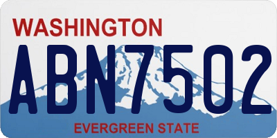 WA license plate ABN7502
