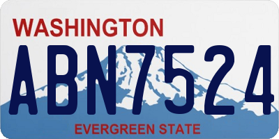 WA license plate ABN7524