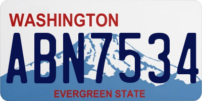 WA license plate ABN7534
