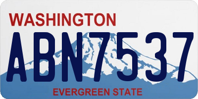 WA license plate ABN7537