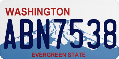 WA license plate ABN7538