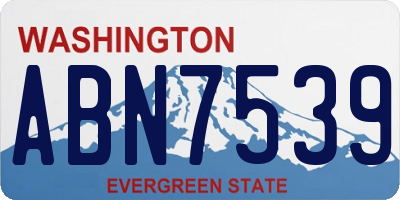 WA license plate ABN7539