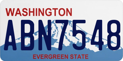 WA license plate ABN7548