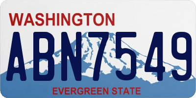 WA license plate ABN7549