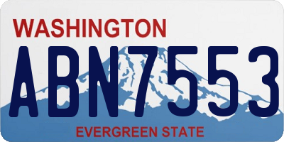 WA license plate ABN7553