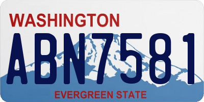 WA license plate ABN7581