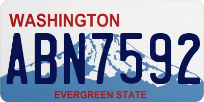 WA license plate ABN7592