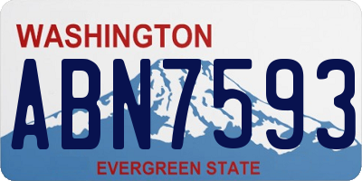 WA license plate ABN7593