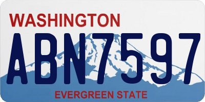 WA license plate ABN7597
