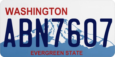 WA license plate ABN7607