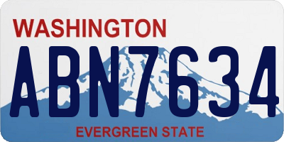 WA license plate ABN7634