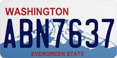 WA license plate ABN7637