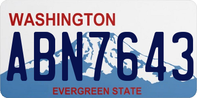 WA license plate ABN7643