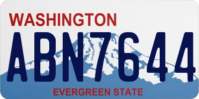 WA license plate ABN7644