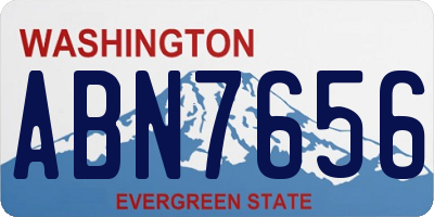 WA license plate ABN7656