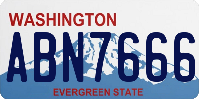 WA license plate ABN7666