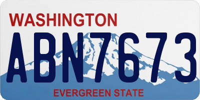 WA license plate ABN7673