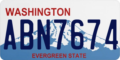 WA license plate ABN7674