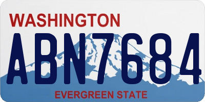 WA license plate ABN7684