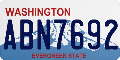 WA license plate ABN7692