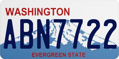 WA license plate ABN7722
