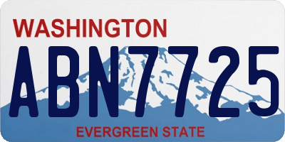 WA license plate ABN7725
