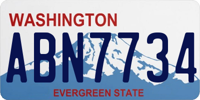 WA license plate ABN7734