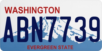 WA license plate ABN7739