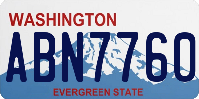 WA license plate ABN7760
