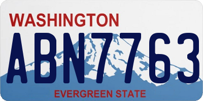 WA license plate ABN7763