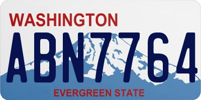 WA license plate ABN7764