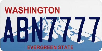 WA license plate ABN7777