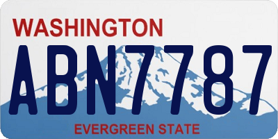 WA license plate ABN7787