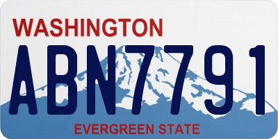 WA license plate ABN7791