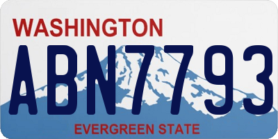 WA license plate ABN7793