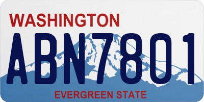 WA license plate ABN7801