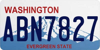 WA license plate ABN7827