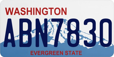 WA license plate ABN7830