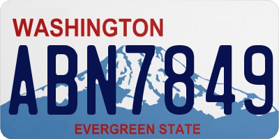 WA license plate ABN7849