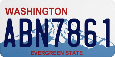 WA license plate ABN7861