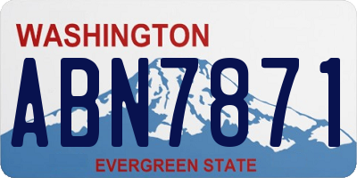 WA license plate ABN7871
