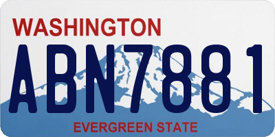 WA license plate ABN7881