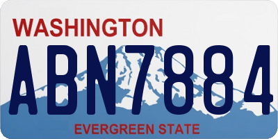 WA license plate ABN7884