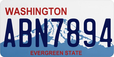 WA license plate ABN7894
