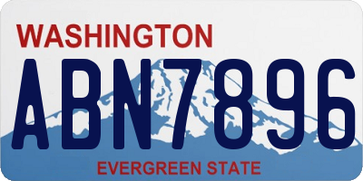 WA license plate ABN7896