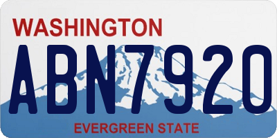 WA license plate ABN7920