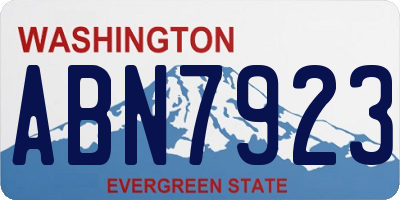 WA license plate ABN7923
