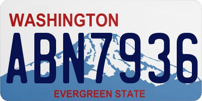 WA license plate ABN7936