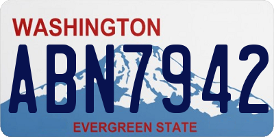 WA license plate ABN7942